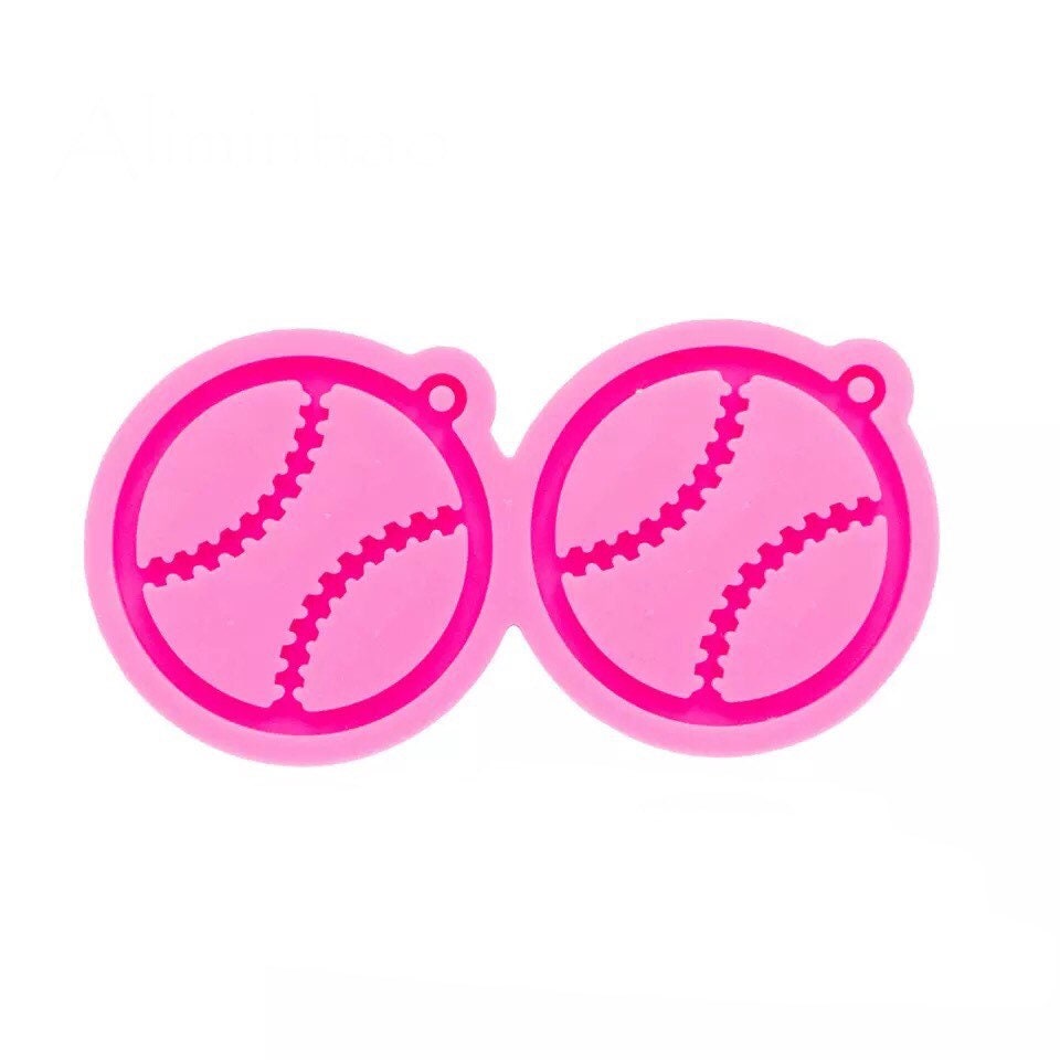 Earring Resin Sports Jewelry Silicone Mold, Soccer, Softball