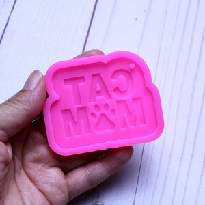 Cat Mom Keychain Mold, silicone mold, resin mold