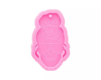 Skeleton Mom Silicone keychain mold, resin molds