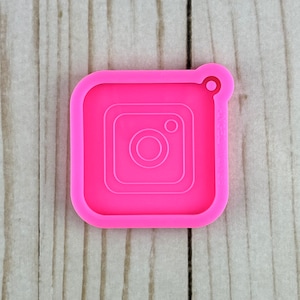 Instagram Logo Keychain Mold, silicone mold, resin mold, epoxy mold