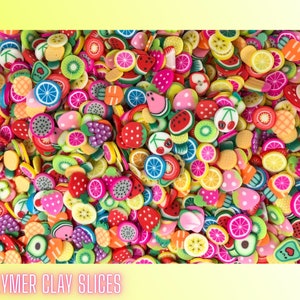 Mixed Fruit polymer clay pieces, Resin crafts