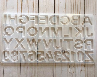 Alphabet Mold, silicone mold, resin mold