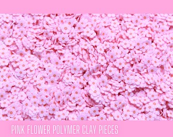 Pink Flower polymer clay pieces, Sunflower Clay, Resin crafts