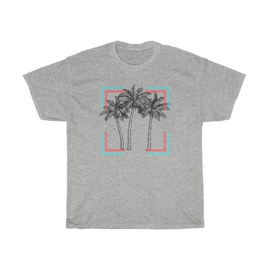 Palm Tree Tshirt Graphic Tee Unisex Etsy