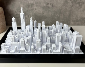 3D Printed Chicago Wall Art