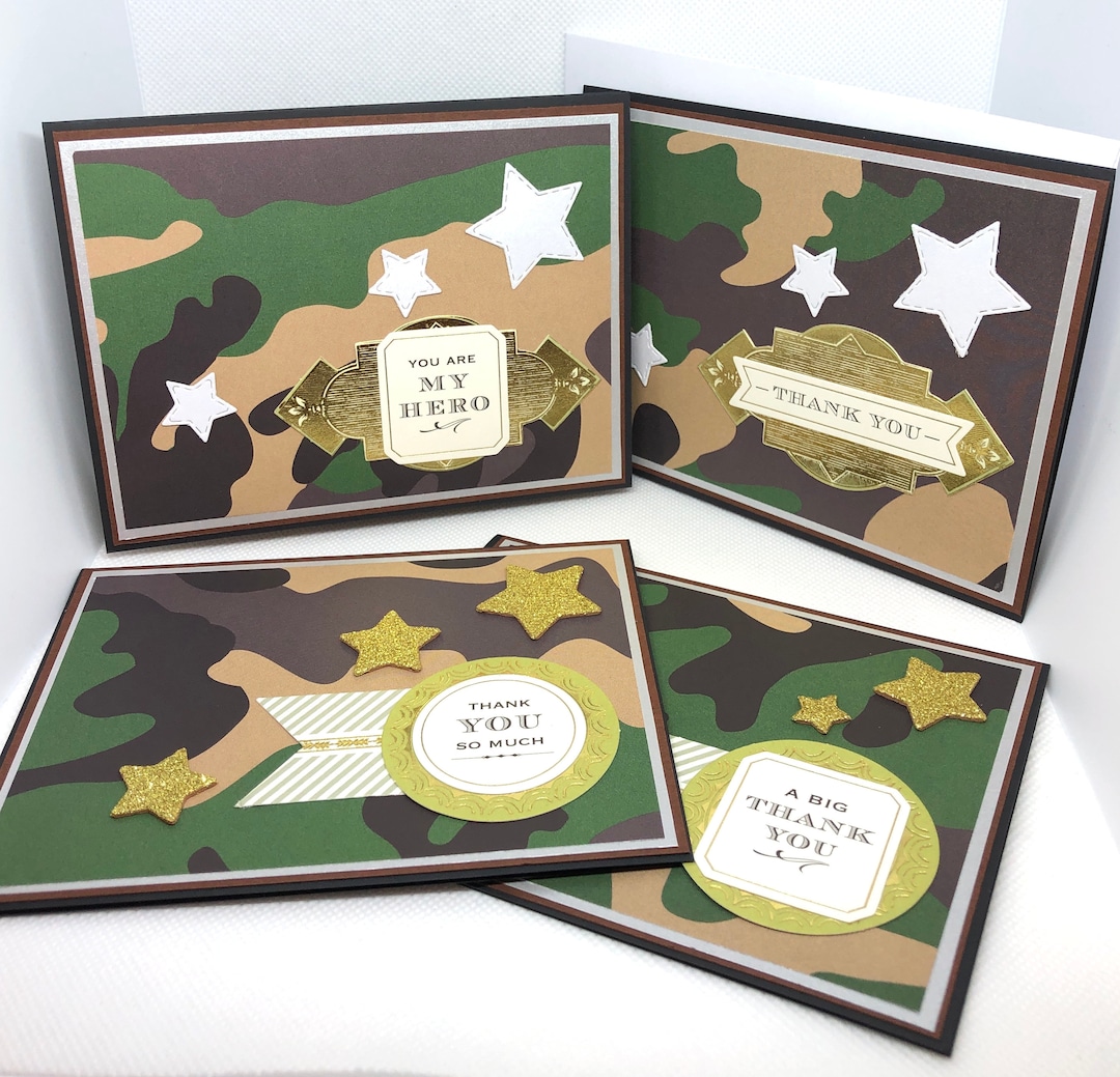 military-handamade-card-thank-you-handmade-cards-greetings-etsy