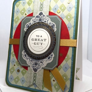 Male Handmade Greeting Cards - Great Guy - Cards for Him - Masculine - Handmade - Card - Greetings - Birthday