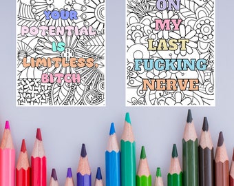 Printable Coloring Sheets, Swear Coloring Pages, Adult Coloring Pages printable, Swear Word Coloring Page, Funny Coloring Pages