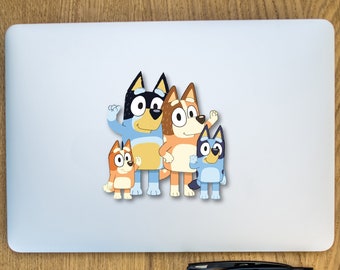 Dog Family Stickers, Waving Dog Family Decal, Funny Decals, Laptop Decal, Car Sticker, Lunch Box Sticker, Water Bottle Sticker, Kids Sticker