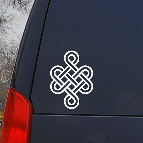 Endless Knot Decal - Sacred Symbol Vinyl Sticker for Car, Laptop, or Home Decor