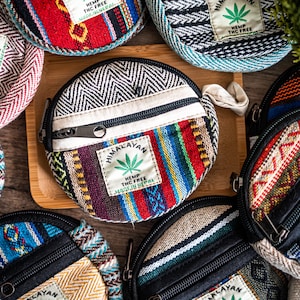 Hemp Coin Purse -Friendly Mini Colorful Wallet for Coins and Cards