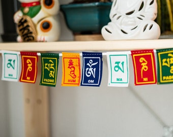 Mini Tibetan Prayer Flags - Indoor/Outdoor Decor for Positive Energy and Blessing