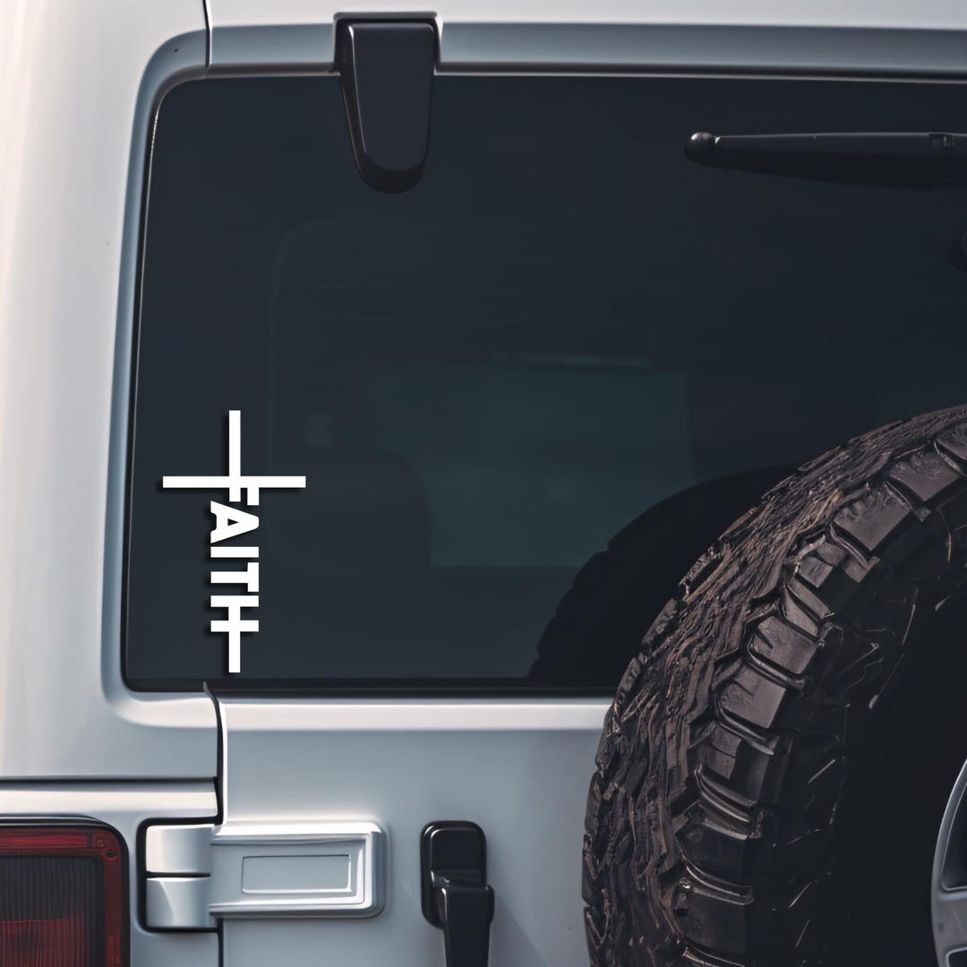 Cross Decal- Faith Vinyl Decal – Cross Sticker – Religious Car Decal ...