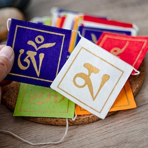 Om Mani Padme Flags/  Lokta Paper Prayer Flag