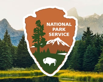 National Park Service Sticker, Personalized National Park Vinyl, Customize United states National Park Service Sticker, Car Sticker