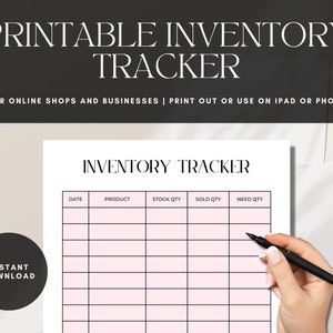 Printable PDF Inventory Tracker for Online Shops and Businesses | Fillable PDF | Instant Download | Printable PDF | Business Planner