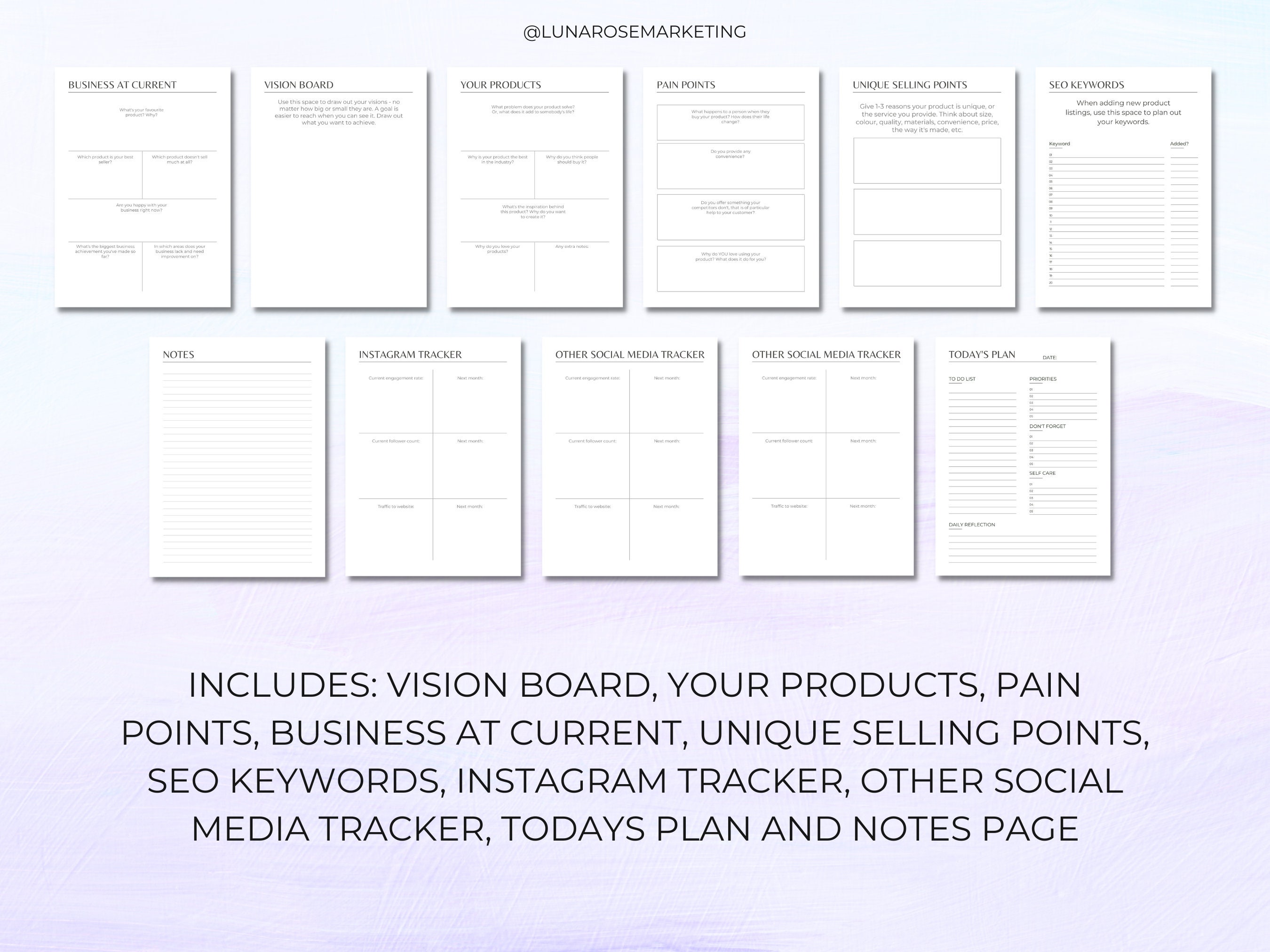 Etsy Shop Printable Planner A4 PDF File SEO Planner Business Planner ...