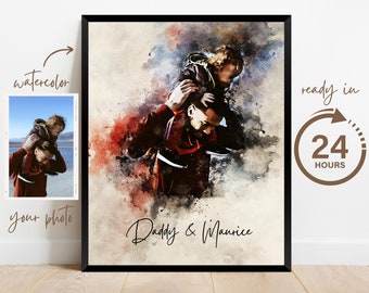 Custom Watercolor Family Portrait | Personalized Gift (Digital File)