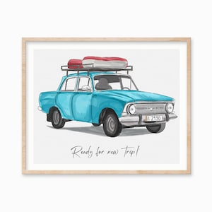 Handgetekende autoportret van foto, portret aangepaste auto, cadeau autoliefhebber, cadeau nieuwe auto, minimale aquarel auto schilderij, kunst aan de muur aangepaste auto