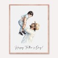 Watercolor Family Portrait | Father Son Painting Drawing from Photo | Custom Father's Day Gift | Personalized product logo