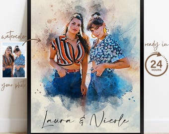Best Friend Gift Personalized | Best Friend Birthday Gift | Best Friend Print | Friendship Gift | Best Friend Gift | Friendship Portrait