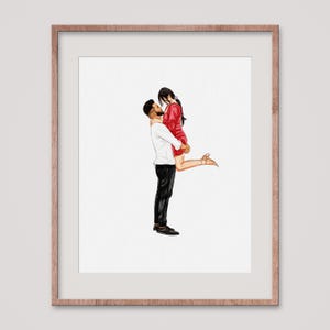 Wedding Anniversary Gift for Wife Husband Parents, Watercolor Couple Portrait from Photo, Minimal Hand-Drawn Portrait, Hand-Painted Portrait