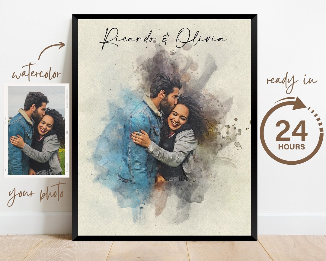 Birthday Gifts for Boyfriend Custom Portrait Drawing Cute 