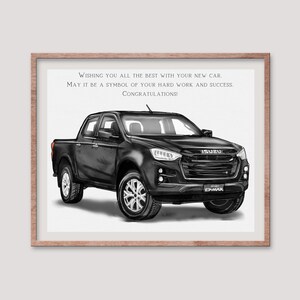 Hand Drawn Car Portrait from Photo, Custom Car Portrait, New Car Gifts, Car Lover Gift, Car Painting, Custom Car Wall Art, Car Drawing