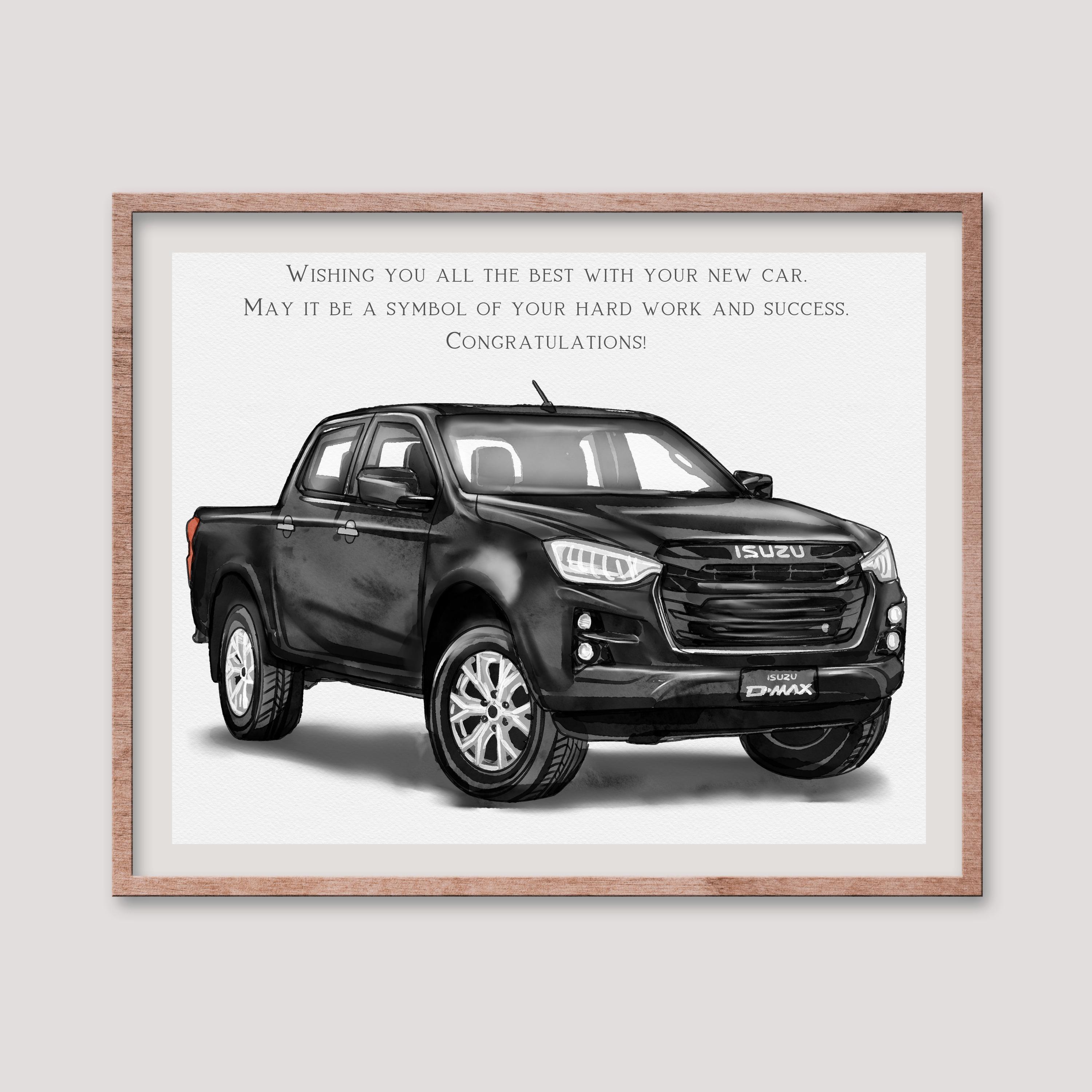Hand Drawn Car Portrait from Photo, Custom Car Portrait, New Car Gifts, Car Lover Gift, Car Painting, Custom Car Wall Art, Car Drawing