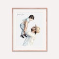 Watercolor Family Portrait | Father Son Painting Drawing from Photo | Custom Father's Day Gift | Personalized product logo
