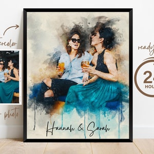 Best Friend Birthday Gift | Best Friend Print | Best Friend Gift Personalized | Custom Portrait | Friendship Print | Friendship Gift