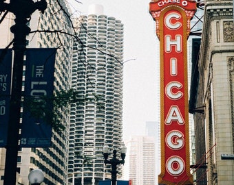 Chicago Photography | Chicago Theater marquee  | Chicago Wall Art | Street Photography | Chicago Architecture Art | Fine Art Photography