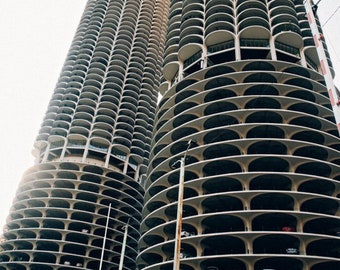 Chicago Photography | Corn Cob Buildings Photo  | Street Photography | Chicago Architecture Image | Fine Art Photography