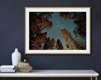 Milky Way Photo | Astrophotography | California Stars Photography | Night Photograph | Nature Inspired Home Decor | Living Room Wall Art