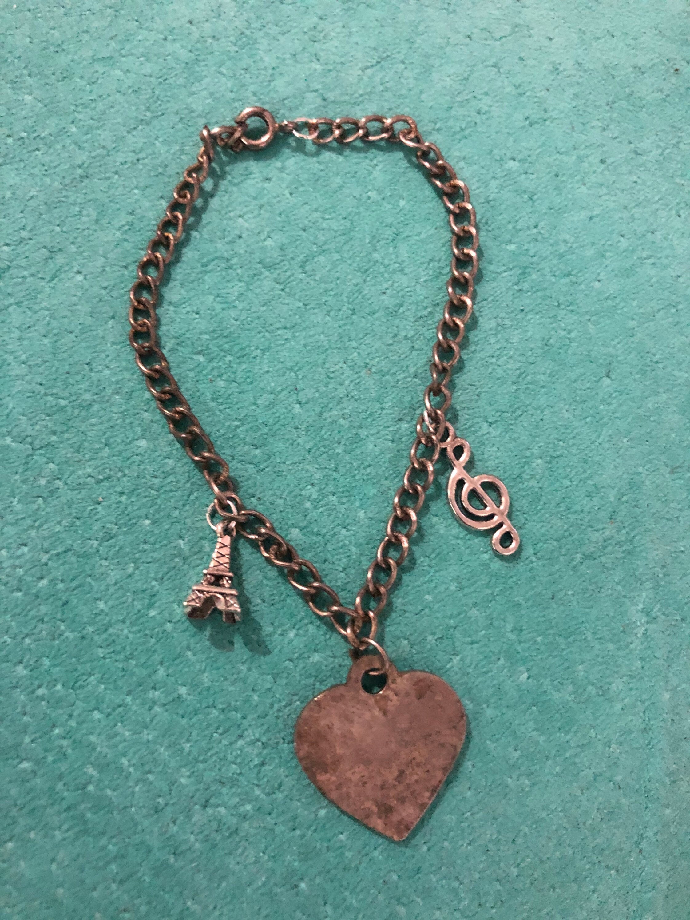 Antique Charm bracelet Etsy