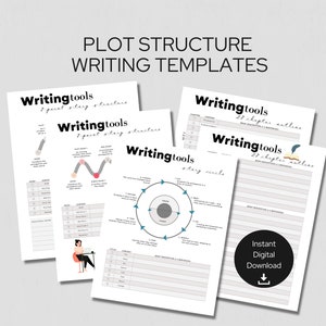 Plot Structure Writing Templates - Storytelling Author Tools - Organize and Plan Book Plots - Writing Help for Book Outline, Fiction Writing