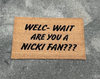 Nicki Minaj Fan Doormat – Funny Welcome Mat, Handmade Outdoor Decor