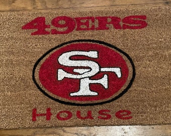 San Francisco 49ers Doormat, Gift For Husband, Gift For Dad, Welcome Mat, Gifts For Him, Gifts For Her, Bestie Gift, Wedding Gift, Gifts