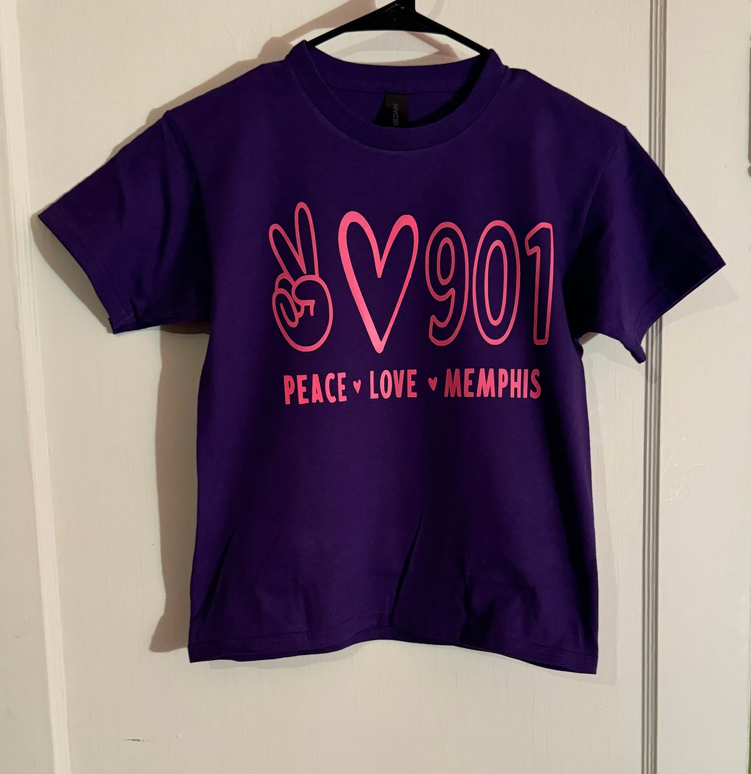 Peace Love Memphis 901 T-shirt, Custom Tee, 901 Day, Handmade Tee ...
