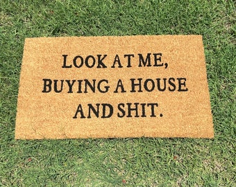 New Homeowner Doormat, Funny Closing Gift, Porch Decor