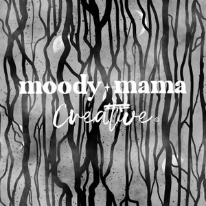 Witchy Trees Halloween Seamless Pattern Set, Seamless Digital Download Commercial Use for Fabric Printing Digital Paper