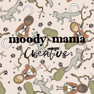 Storybook Seamless Pattern Set, Little Red Riding Hood Digital Download, Sublimation, Commercial Use Digital Paper