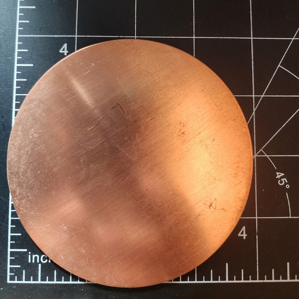 Raw Copper Blanks #208- Shallow Dish 5 1/2" Diameter