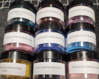 Mason Stain Variety Pack, Ceramic Glaze Pigments with 9 Colours to Choose From!