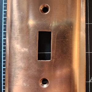 Placa de interruptor de luz con espacios en blanco de cobre crudo n.º 317