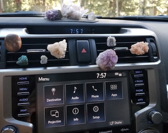 Crystal Car Vent Clips | Amethyst | Agate | Apophyllite | Druzy Quartz | Gemstones | Car Accessories