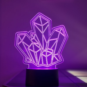 5" Tall Crystal LED Light | 16 Colors |Metaphysical Gift | Party Light | Night Light