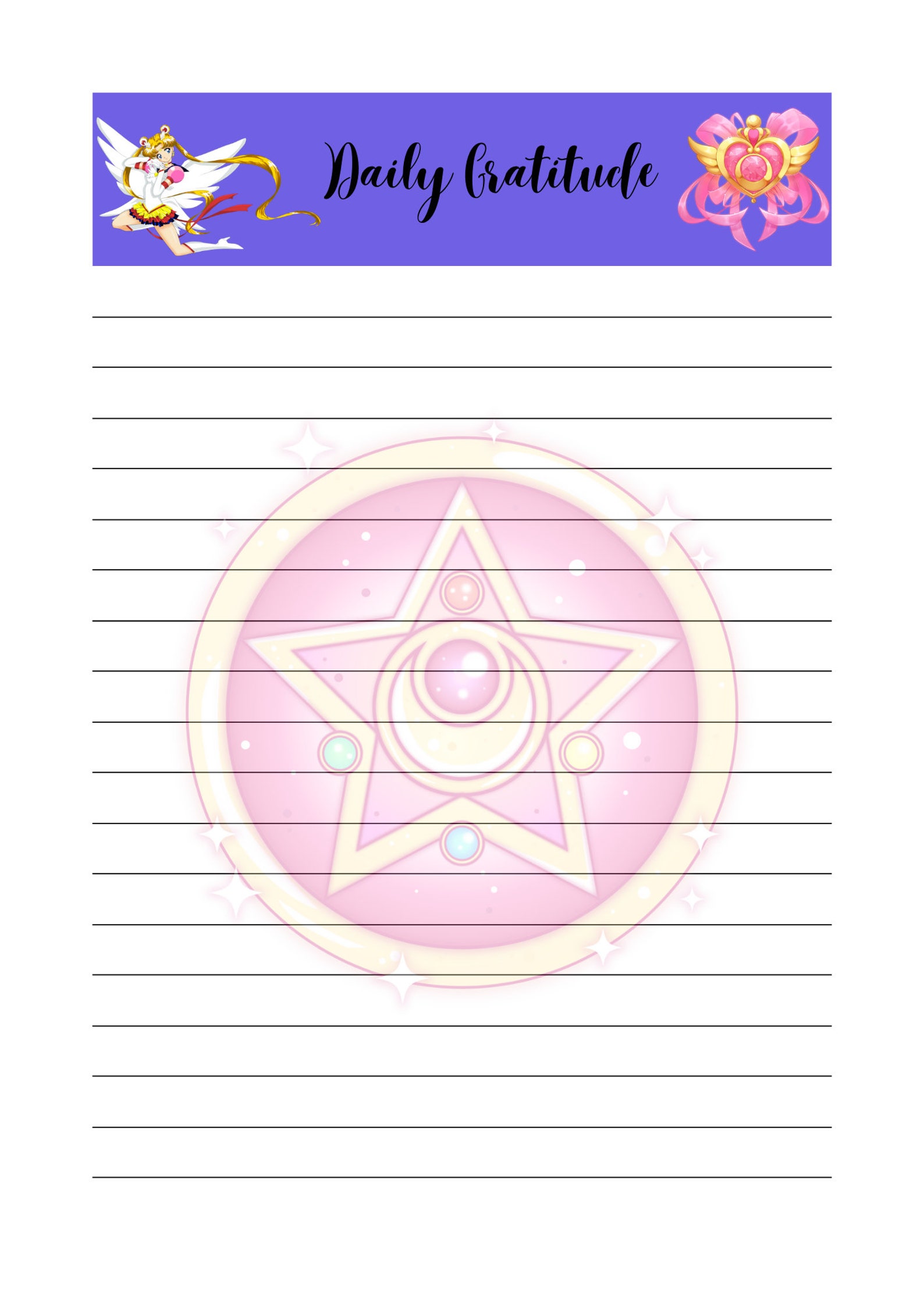 Sailor Moon Pdf Printable Planner Pack - Etsy