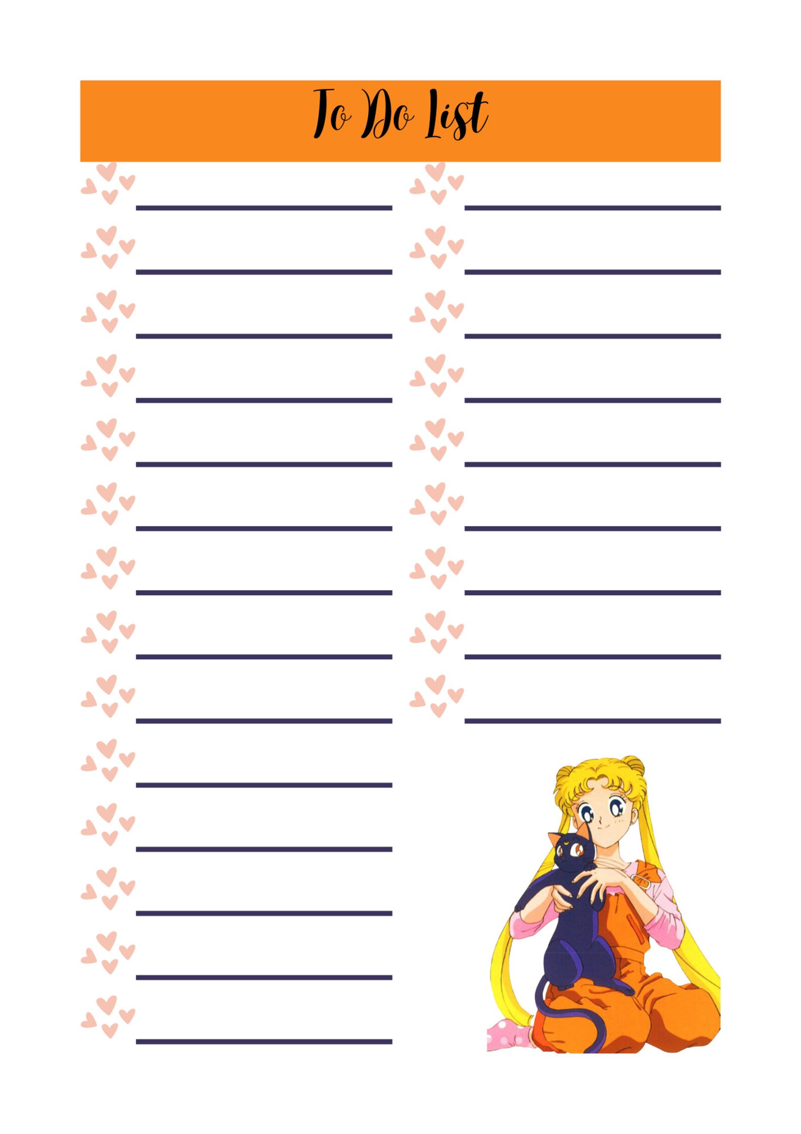Sailor Moon Pdf Printable Planner Pack - Etsy