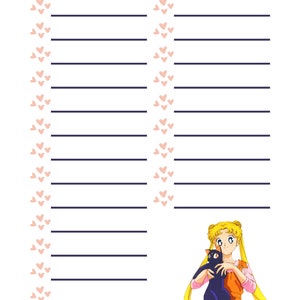 Sailor Moon Pdf Printable Planner Pack - Etsy